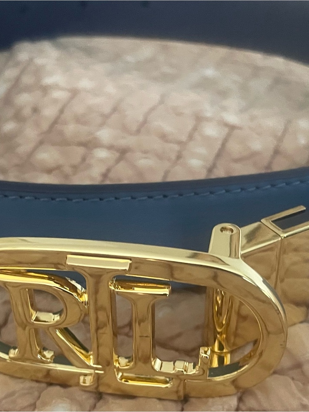 Ralph Lauren Women's Oval-Logo Reversible Leather  Belt L New